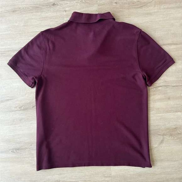 Tommy Hilfiger Men's Polo Shirt XL Burgundy Cotton Regular Fit - Picture 9 of 9